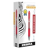 Zebra Pen Sarasa X20 Retractable Gel Ink Pens, Medium Point 0.7mm, Red, Rapid Dry Ink, 12 Pack (Packaging may vary)