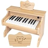 [MRG/名入れ可] 電子ピアノ キッズピアノ ミニピアノ 木製 おもちゃ 小さいピアノ 38鍵盤 デジタルピアノ 譜面台付き ミニサイズ 小さい 単三電池使用 電池式 ノイズ軽減 木目調 ウッド キーボード