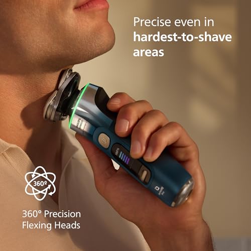 Image of Philips Norelco i9000 Prestige Electric Shaver, Special Edition | 360 Rotating NanoTech Precision Blades, SenseIQ Pro, 5 Shave Modes, Pressure & Motion Sensor, Deep Clean Massager, XP9406 /93