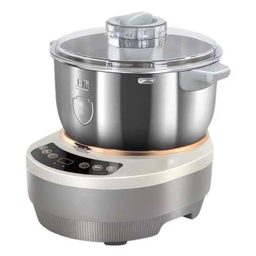 Máquina para hacer masa con función de fermentación, mezclador de acero inoxidable de 5 L/7 L para hornear en casa, máquina de amasado antiadherente con panel de sincronización y probador