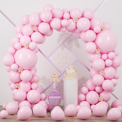 Image of Voircoloria 90pack Light Pink Balloons Different Size 18 /12 /10 /5 Inch Pastel Pink Balloon Garland Arch Kit for Boys Girls Birthday Party, Baby Shower, Wedding, Gender Reveal, Baby Shower Decorations