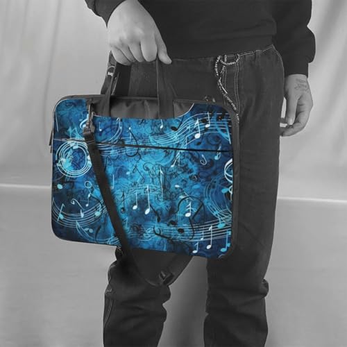 Maletín para portátil con notas musicales azul 15.6 pulg miniatura 6