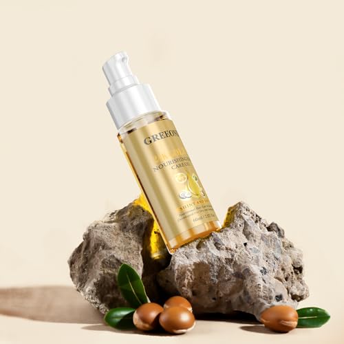 Greeonil 24K Gold Argan, Coconut, And Olive Oil Serum For Frizz Control, Shine, And Split End Repair - Nourishing Hair Treatment With Vitamin E thumb #7