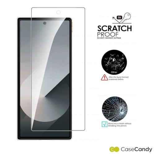 Image of Casecandy - [ Pack of 2 Tempered Glass Screen Protector For Samsung Z Fold 6 | HD Smasung Z Fold 6 Glass Guard Protector - HD /Easy Installation Kit