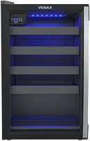 Adega Piubella 100L - 24 Garrafas - Preto Fosco - Venax - 127v - Porta Invertida