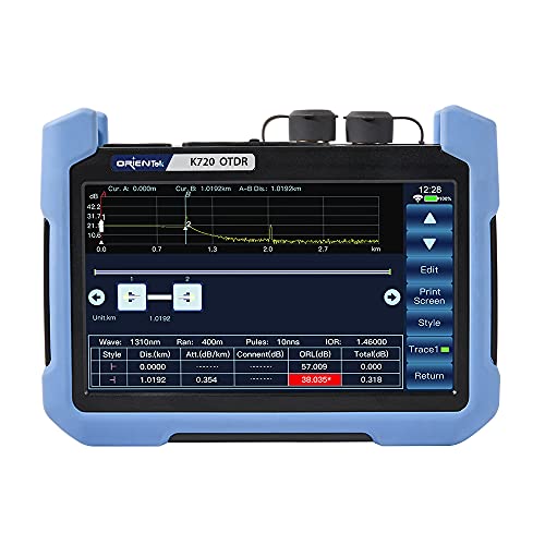 Orientek K720-M All-in-1 All Fiber OTDR: 850/1300nm 23/21dB OTDR + OPM & VFL & FIP OTDR FTTH FTTX Tester Fiber Optic Tester 7inch Smart Screen Link Map