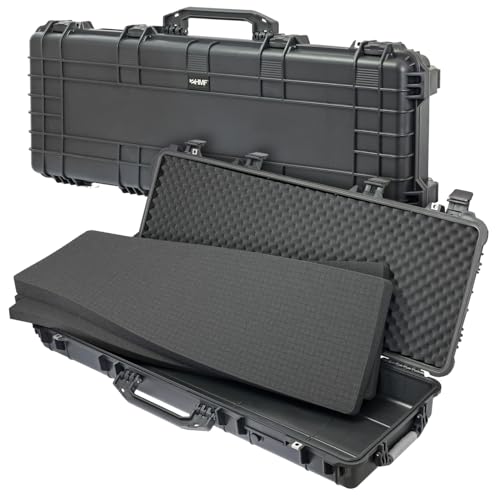 HMF Outdoor Mallette pour Armes Longues ODK200, Mallette pour Fusil étanche IP67 avec Mousse prédécoupée | 113 x 42 x 16,5 cm | Noir