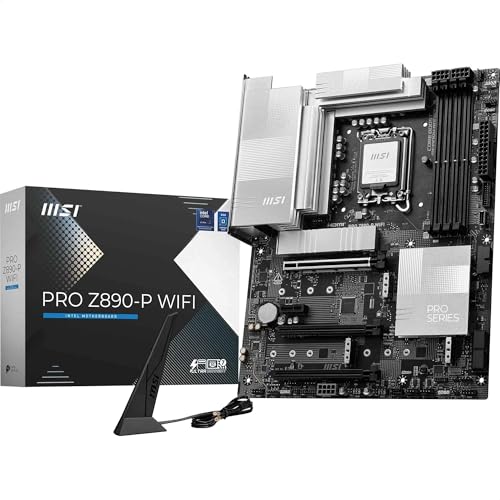 MSI Pro Z890-P WiFi Carte mère, ATX - pour processeurs Intel Core Ultra (série 2), LGA 1851 - DrMOS 55A, Mémoire DDR5 (9200+MT/s OC), PCIe 5.0 x16 & 4.0...