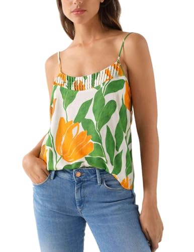 Jean haut à bretelles imprimé floral Salsa pour look féminin