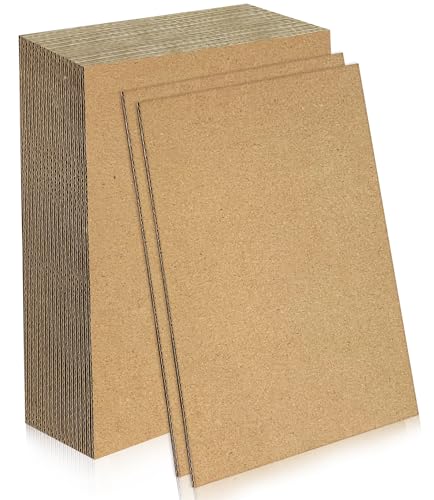20 Piezas Hojas de Carton Corrugado, Cartón Ondulado, Papel Ondulado Rígido para Embalaje, Envío, Manualidades (A3)