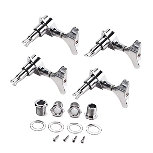 Totority 4pcs 4r Bass Tuning Pegs Tuner Machine Heads for Electric Acoustic Guitars