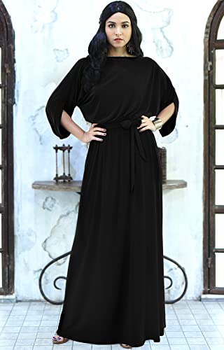KOH KOH Womens 2025 Flowy Formal Batwing Sleeve Evening Casual Gown3