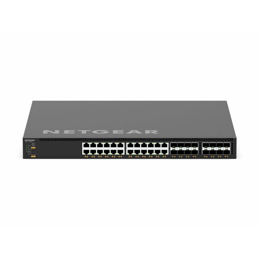 Image of NETGEAR AV Line M4350-24X8F8V 40 Port Switch XSM4340V | L3 Managed Stackable | 24x10G PoE++ | 8x10G SFP+ | 8x25G SFP28 | Rack-Mountable | Cloud Care's 3 Year Warranty SupportPlus Included