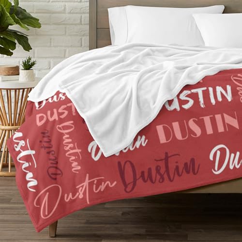 Personalized Blankets for Kids with Names Customized Blankets with Name for Adult Custom Blanket Gift for Birthday Christmas Valentines Day Gift