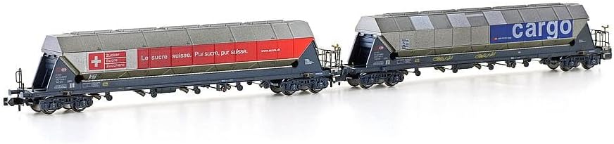 Taggnpps SBB Cargo Ep.VI 81223601 Silo Wagon Set of 2 Aged - Track Gauge N
