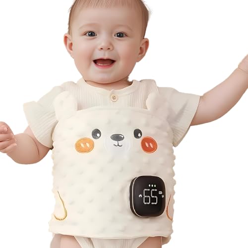 Image of ISANPAN New Generation Baby Colic and Gas Relief - Baby Heating/Vibrating Tummy Wrap,Slight Vibration And Gentle Heat Relief of Upset Stomach And Helps Baby Fall Asleep (USB-C Cable NOT Included)