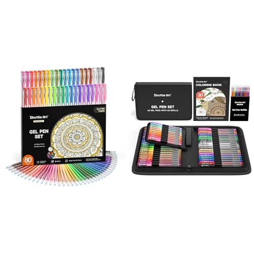 Stylo Gel Couleur et Paillette Shuttle Art parfaits pour bullet journal et mandala