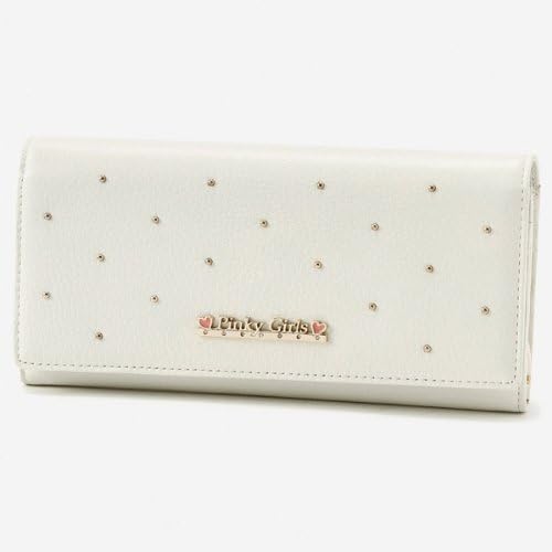 Amazon ピンキーガールズ Pinky Girls 財布 メタルドット長財布 ホワイト Pinky Girls ピンキーガールズ バッグ ウォレット レディースバッグ 財布