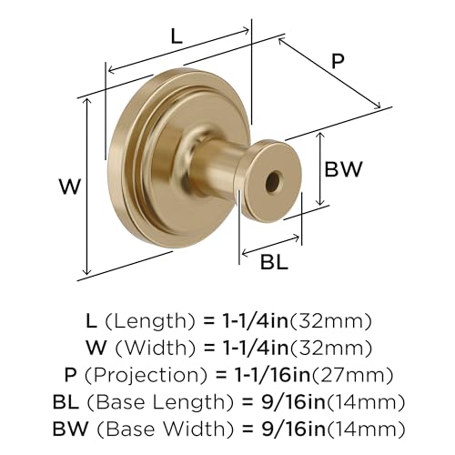 Amerock Faircrest 1-1/4 inch (32 mm) Diameter Golden Champagne Cabinet Knob, BP37460BBZ by Amerock - Image 5