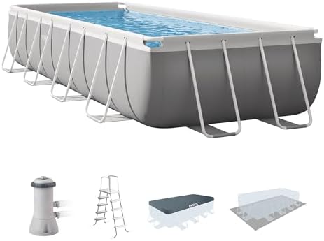 Amazon.com: INTEX 26791EH Prism Frame Premium Rectangular Above Ground ...
