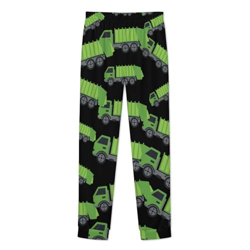 Green Garbage Truck Women's Pajama Sets Long Sleeve Top And Pants Nightwear Pjs 2 Piece4