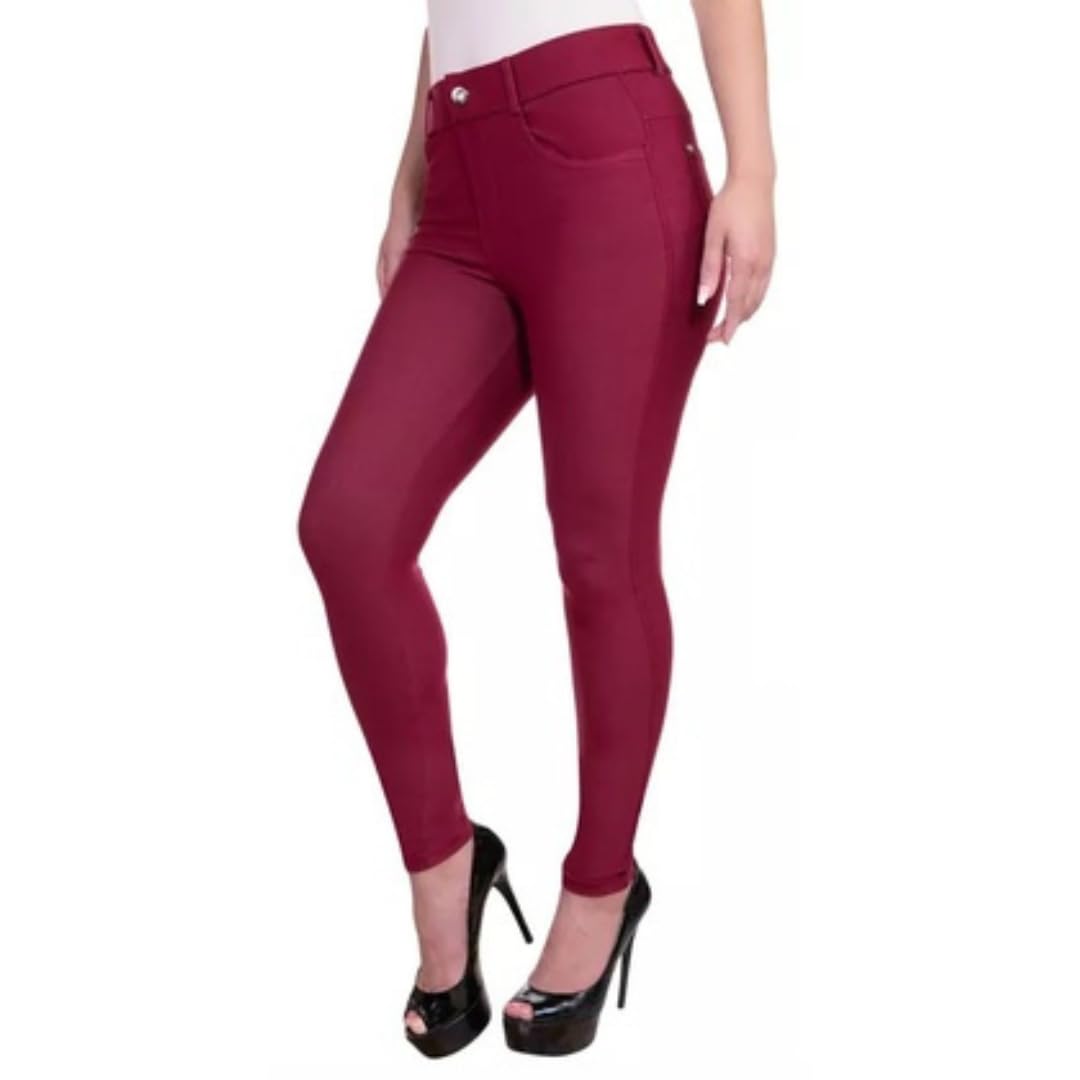 EAG Jeggings for Women's Comfortable Cotton Blend Stretch Leggings Look Denim Jeggings with Pockets (Available in Plus Size)