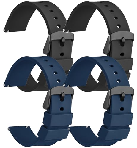 Image of CERLINK 4Pcs 22mm SmartWatch Strap with Black Buckle for Fire Boltt /Boat /Noise /Amazfit /Oxy /Pulse /Beat /Boat Storm & All 19mm Lugs Watches