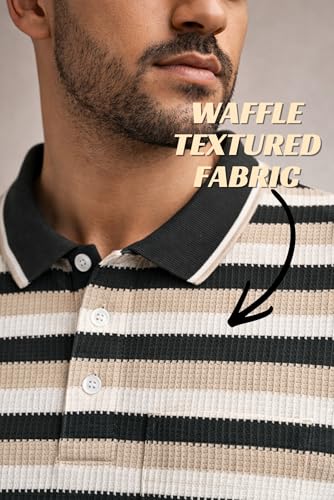 Image of SANE ORIGINALS Full Sleeves Textured Polo Tshirt for Men with Pocket || Long Sleeves Collar and Pocket T-Shirt for Men