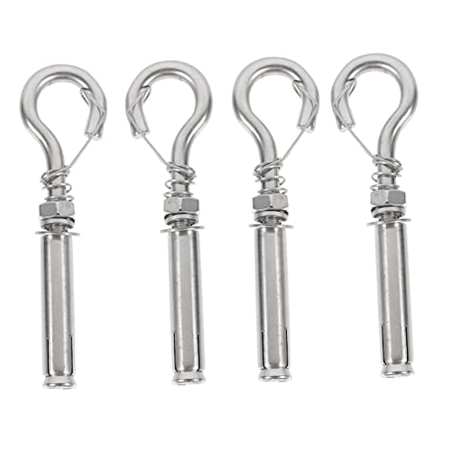 SOLUSTRE 4pcs Stainless Steel Expansion Rings Heavy Duty Manhole Cover Screws Concrete Screw Anchors