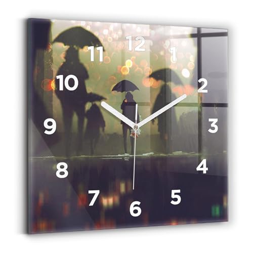 Horloge numérique affichage analogique Wallfluent lisible et carrée