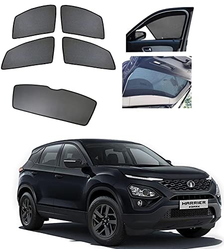 Image of Auto Addict Half Magnetic Car Curtain Sunshades with Rear Window (Side Windows,Dicky Window,5 Pcs) for TATA Harrier