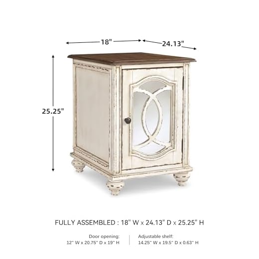 Elegant Farmhouse Chair Side End Table