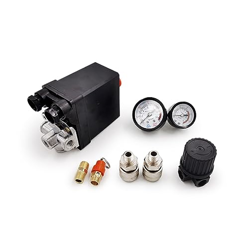 Pressostat compresseur d'air 380V régulateur pompe pressostat vanne commande jauge 125 PSI - 8