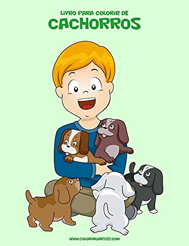 Livro para Colorir de Cachorros 3 (Portuguese Edition)