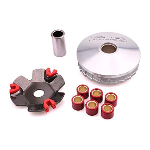 Glixal ATKS-041 High Performance Racing Variator Kit with 6.5 gram Roller Weights for Chinese Scooter Moped ATV 4-Stroke GY6 50cc 80cc 100cc 139QMB 139QMA Engine Front Clutch Cover