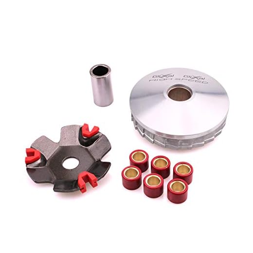 Glixal ATKS-041 High Performance Racing Variator Kit with 6.5 gram Roller Weights for Chinese Scooter Moped ATV 4-Stroke GY6 50cc 80cc 100cc 139QMB 139QMA Engine Front Clutch