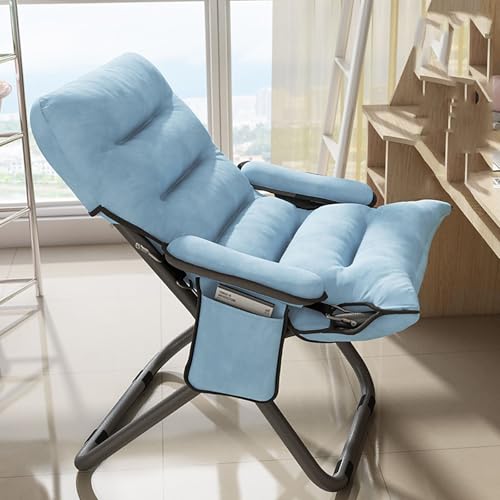 Silla Lazy con otomana, silla de lectura moderna para sala de estar, dormitorio y espacios pequeños, cómodo sillón individual de ocio