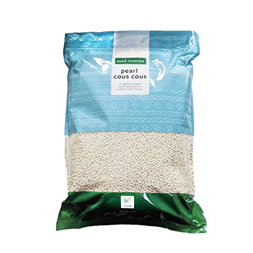 Med Cuisine Pearl 'Israeli' Couscous - 100% Pasta Tostada De Harina De Sémola De Trigo - Cuscús Israelí Gigante Con Sabor A Nuez - Cuscús Vegano Y De Nuez Sin Aditivos - 2.27Kg