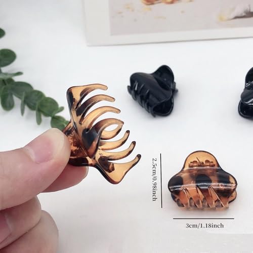BH-MISSTARS Pack of 12 Small Hair Clips, 3 cm x 1.5 cm, Women's & Girls' Classic Non-Slip Plastic & Metal Hair Clips - Image 3