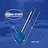 Farm-TUFF Heavy Duty Multi-Purpose Shovel - Snow, Barn, Grain, Industrial Use - Large Non-Stick Blade & Ash Hardwood D-Grip Handle - Durable & Lightweight Utility Scoop - Blue, 18in #1