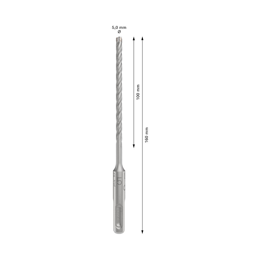 Bosch 1x PRO SDS plus-5X Kırıcı Delici Delme Ucu (Donatılı Beton, Beton, Ø 5,00 mm, Professional Aksesuar Kırıcı Delici)