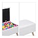 Relaxdays Banco Almacenamiento 40 L, Pino, Blanco, 40 x 80 x 39,5...