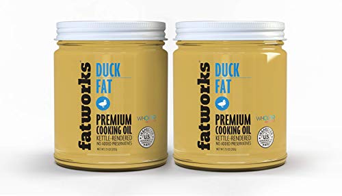 Fatworks, Premium USDA Cage Free Duck Fat, Ultimate Cooking Oil for Gourmet Frying and Baking. Hormone, antibiotic free, WHOLE30 APPROVED, KETO, PALEO, 7.5 oz Jar (2-7.5oz)