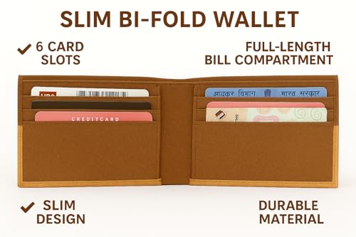 Image of Fabric & Denim Material Bi fold and Wallet for Men and Boys Combo Pack of 2 Stylish Wallets
