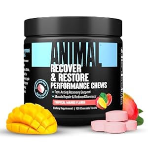 Animal Recovery Chews, Fast Acting Recovery with BCAA, Taurine and Glutamine for Muscle Repair and Hydration – Convenient and Delicious Chews Format