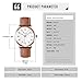 TOOCAT Fashion Women Wrist Watch, Lady Simple Leather Quartz Watches Ultra-Thin Waterproof Analog Watches for Females Student (Brown)
