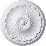 12 1/4'OD x 2 1/4'P Flower Spiral Ceiling Medallion (Fits Canopies up to 2')