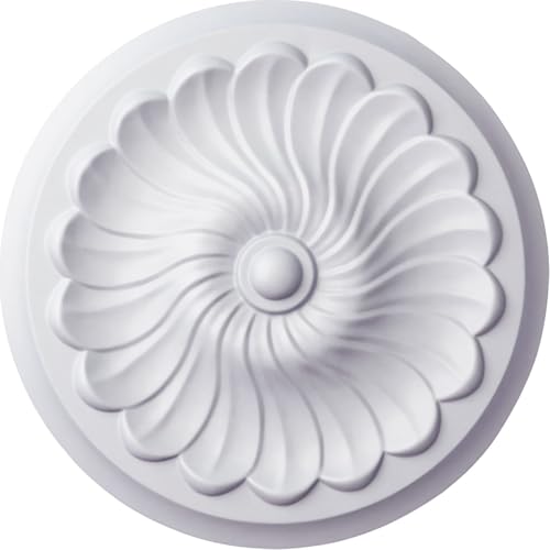 12 1/4"OD x 2 1/4"P Flower Spiral Ceiling Medallion (Fits Canopies up to 2")