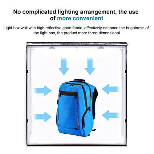 Tragbarer,Faltbarer Fotolichtkasten,31,5 "* 31,5" * 31,5 "Fotostudio Lichtkasten Schießzelt Kit mit 3 Hintergrundfarben für Fotografie, Produktwerbung(EU-Stecker) – Bild 4