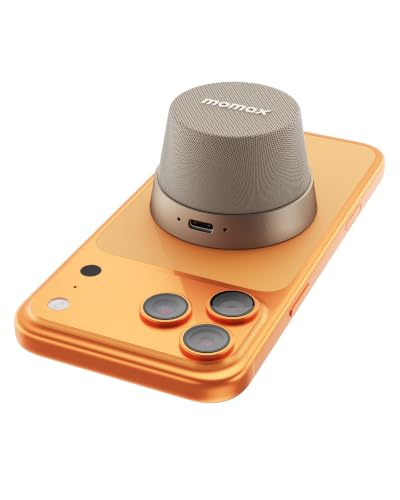 MOMAX Magnetic Portable Wireless Speaker, IPX6 Waterproof Mini Shower Speaker, Enhanced Bass, 12H...